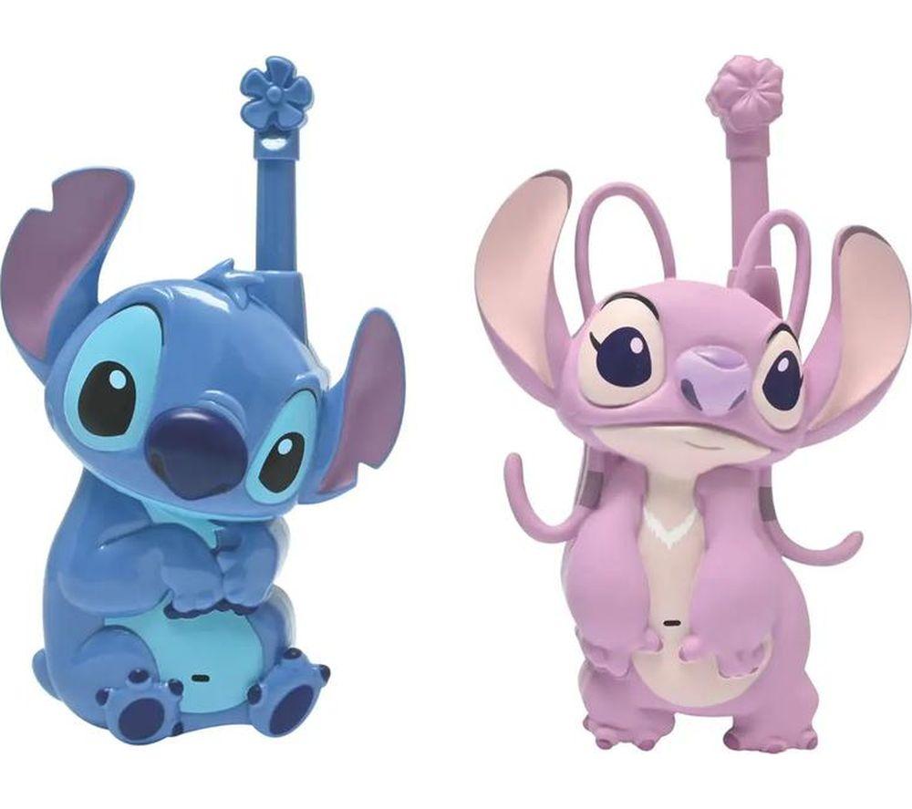 LEXIBOOK Disney 3D Walkie Talkies Set - Stitch & Angel, Blue,Purple