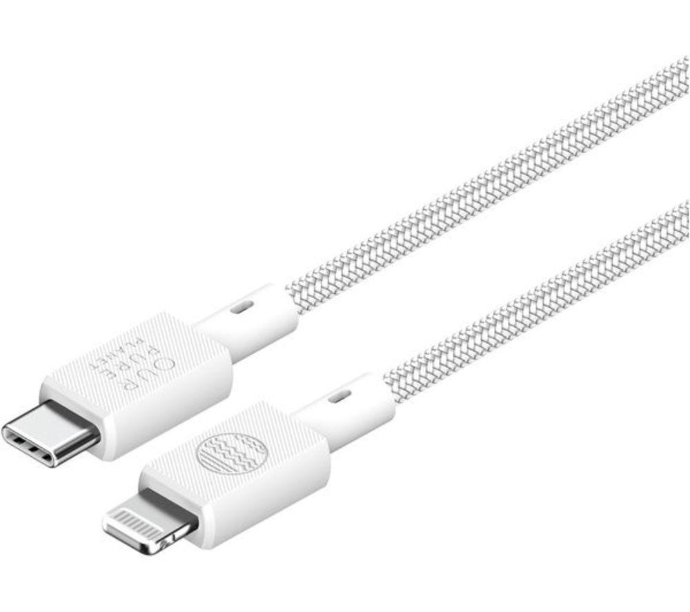 OUR PURE PLANET OPP076 Braided USB Type-C to Lightning Cable - 1 m, White, White
