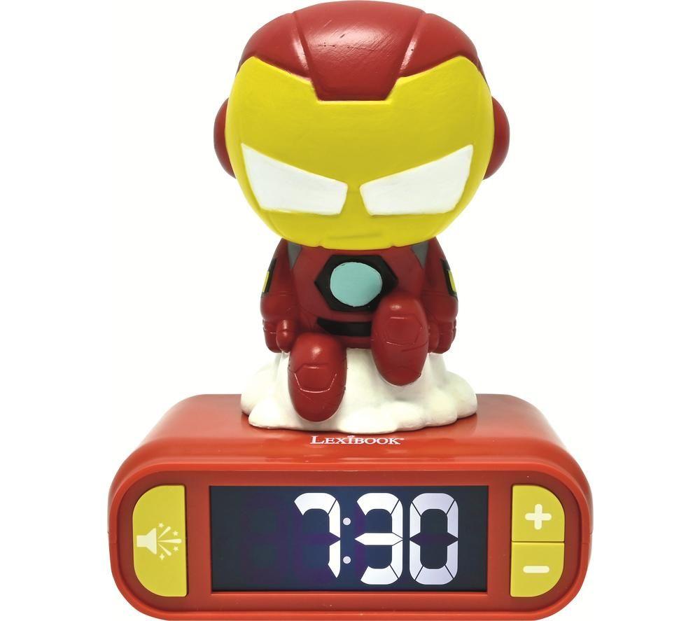 LEXIBOOK Nightlight Alarm Clock - 3D Avengers Iron Man