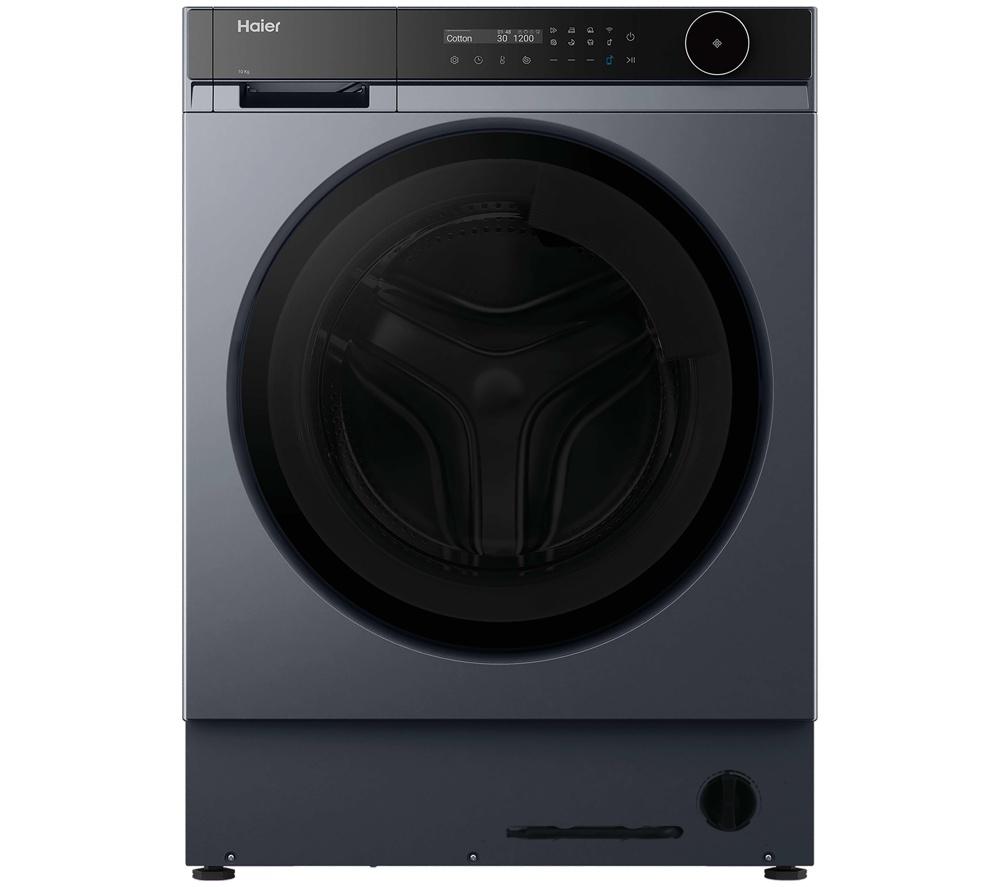 HAIER Series 8 HWB100B14858GUUK Integrated WiFi-enabled 10 kg 1400 Spin Washing Machine - Graphite, Silver/Grey,Black