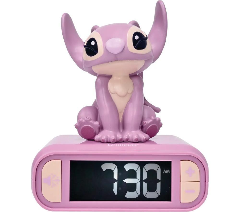 LEXIBOOK Nightlight Alarm Clock - 3D Disney Stitch Angel
