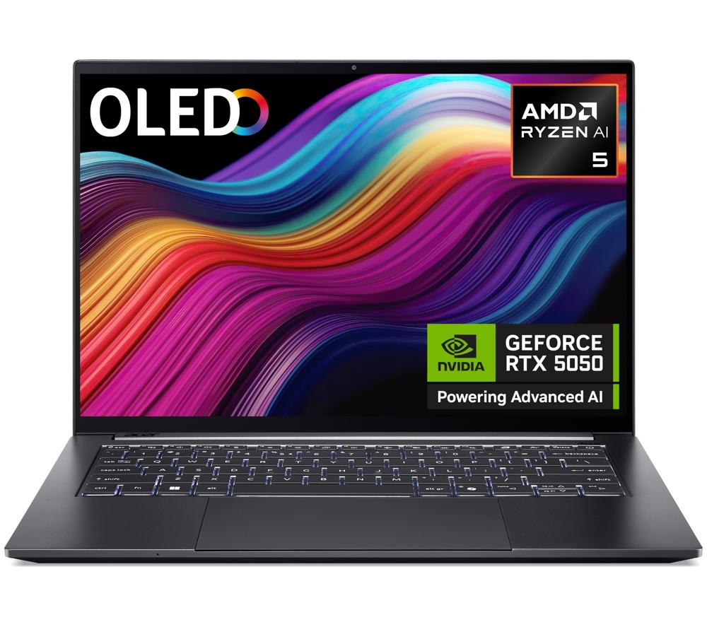 ACER Swift X 14 AI 14.5" Laptop, Copilot PC - AMD Ryzen™ AI 5 340, 512 GB SSD, Grey, Silver/Grey