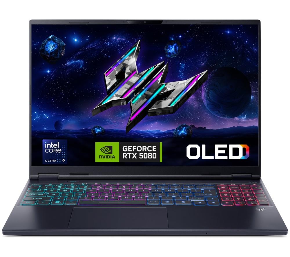 ACER Predator Helios 16S AI 16" Gaming Laptop - Intel®Core Ultra 9, RTX 5080, 1 TB SSD, Black