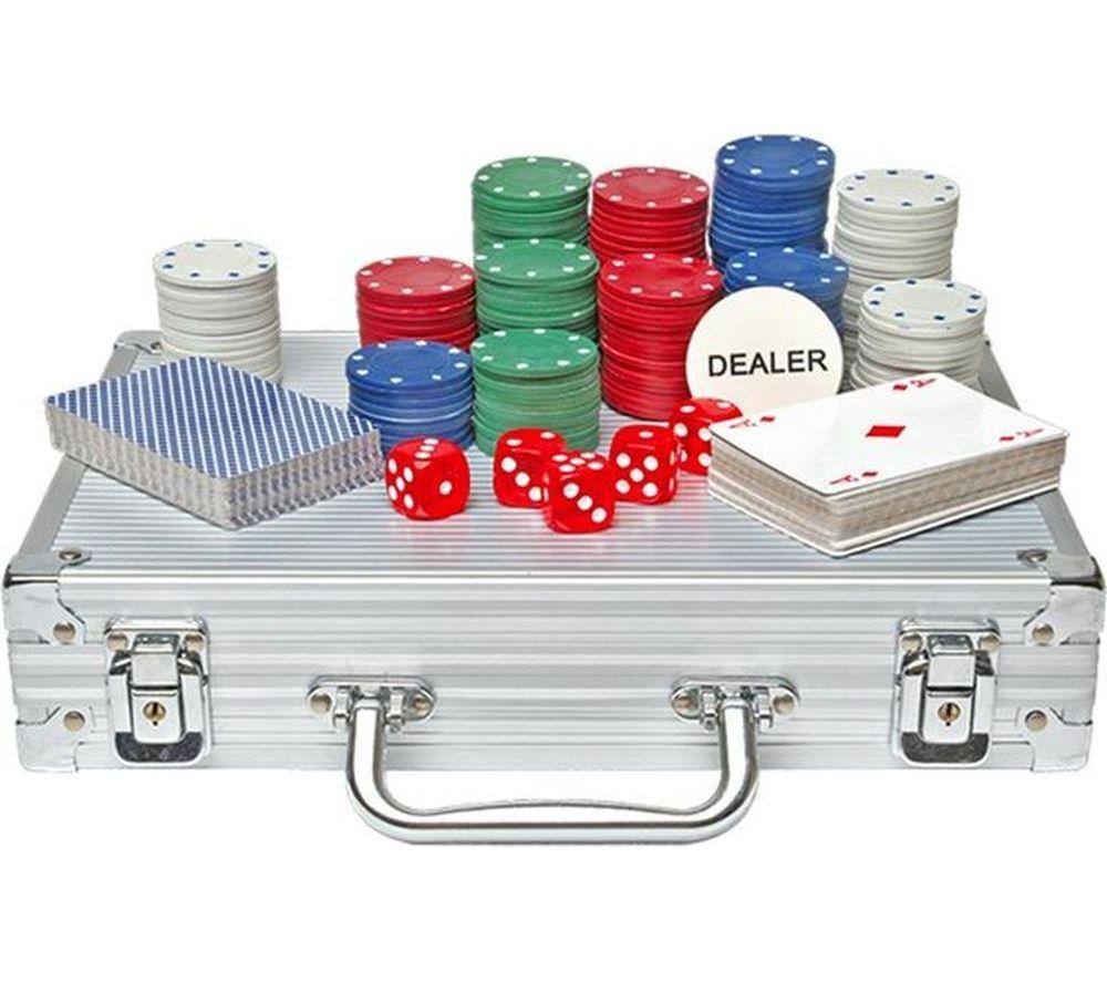 GLOBAL GIZMOS 50520 200 Piece Poker Set, Silver/Grey