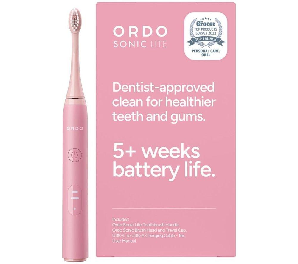 ORDO Sonic Lite Electric Toothbrush - Petal, Pink