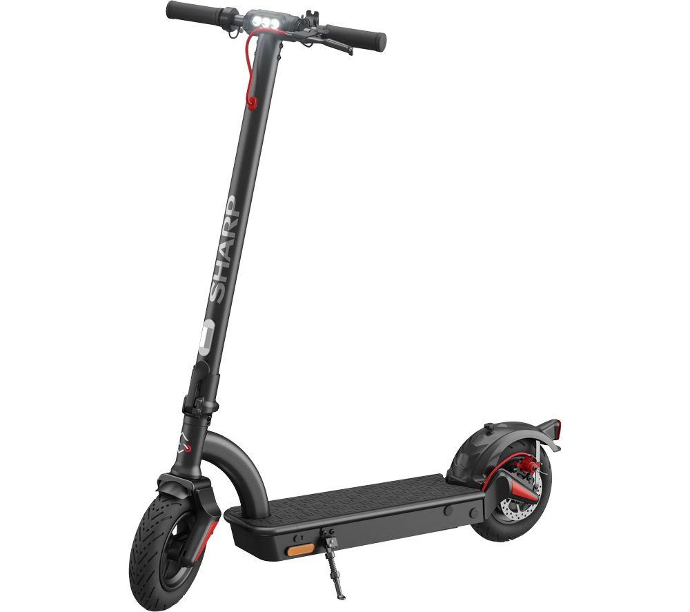 SHARP EM-KS2AEU-BUK Electric Folding Scooter - Black, Black
