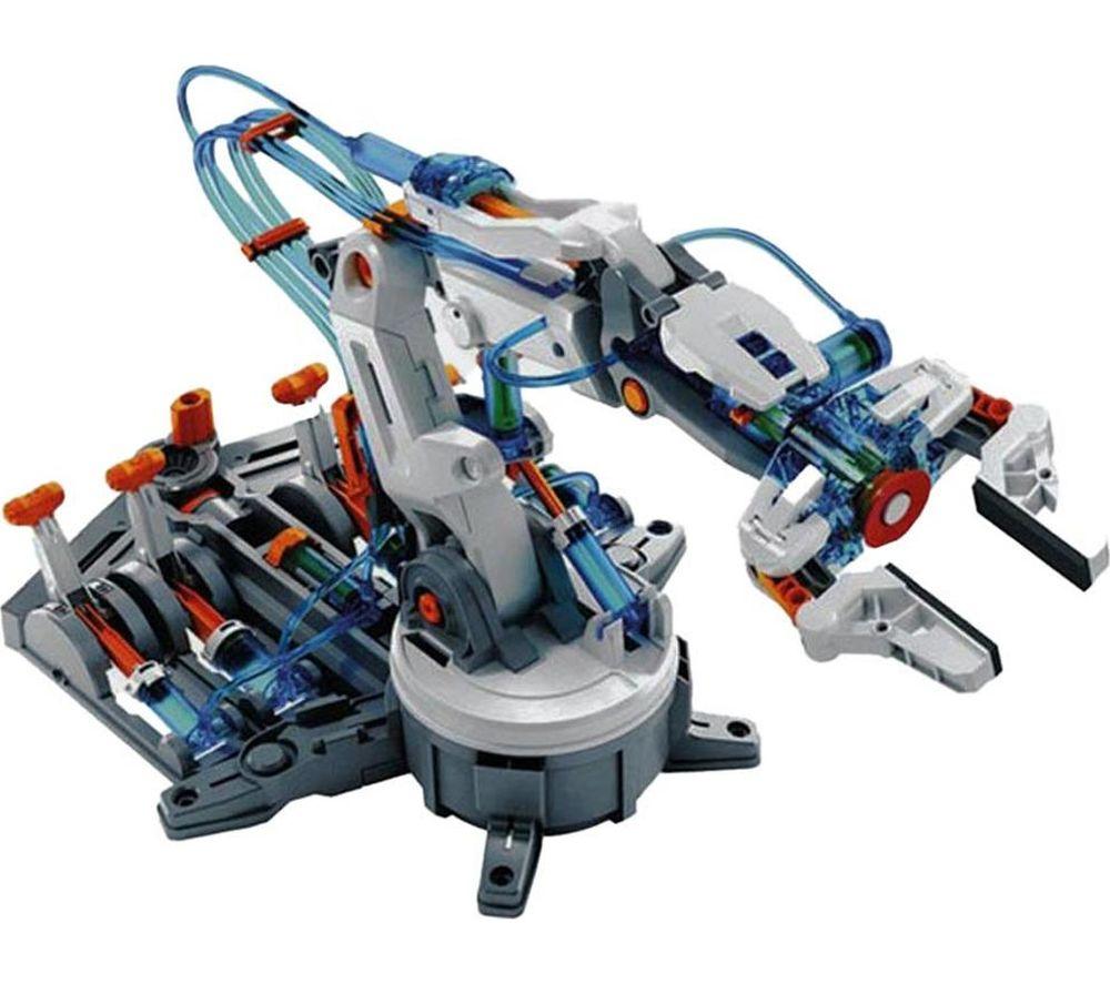 MENKIND Hydraulic Robot Arm Construction Kit, White,Blue
