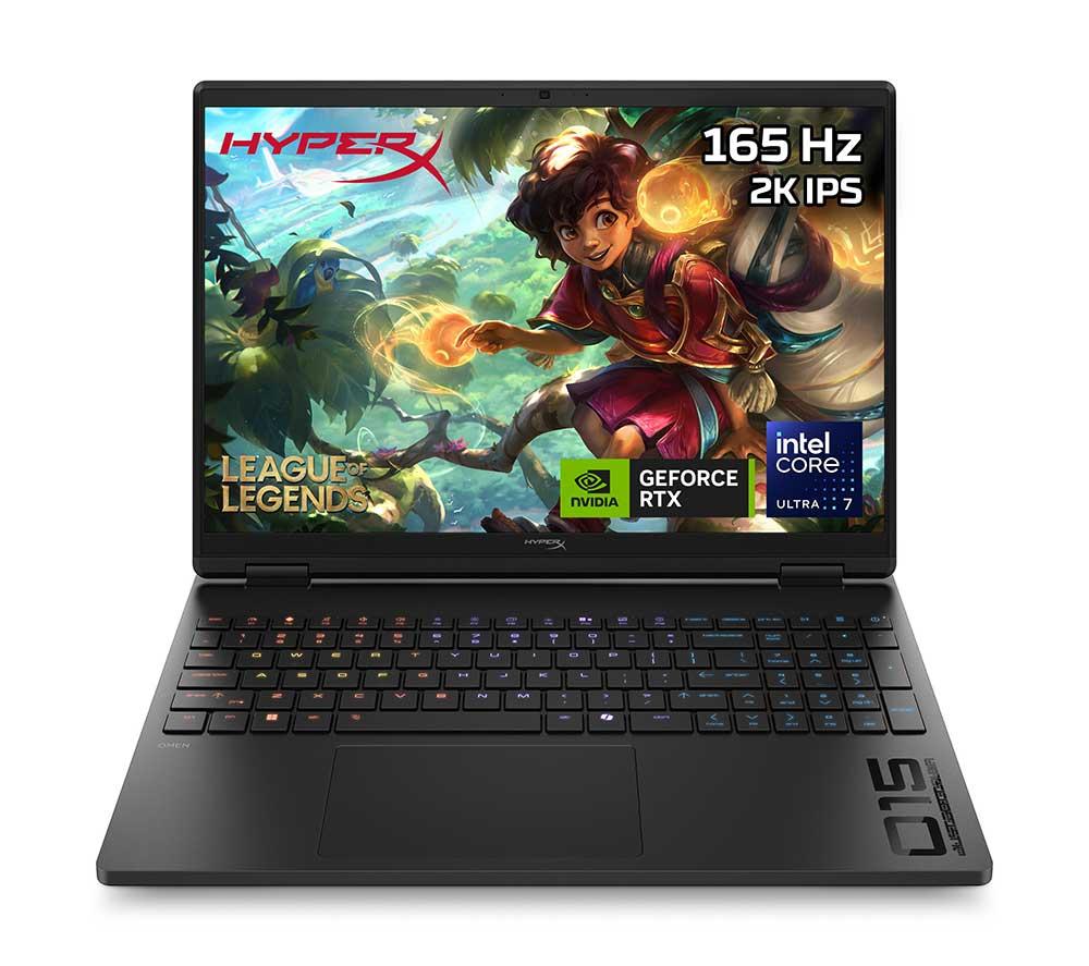 HP HyperX OMEN 15" Gaming Laptop - Intel®Core Ultra 7, RTX 5060, 512 GB SSD, Black