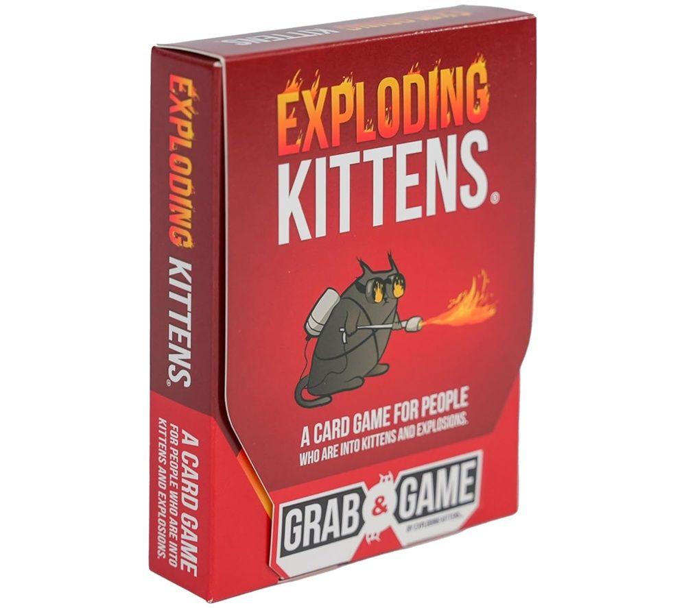 ASMODEE Exploding Kittens Grab & Game Card Game, Patterned