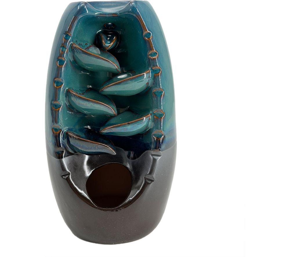 WELL BEING Cascading Smoke Incense Burner - Blue, Blue