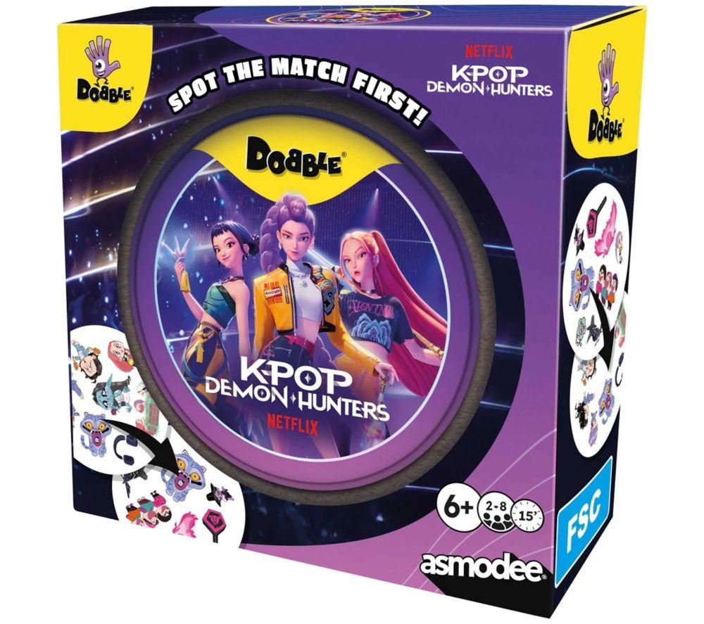 ASMODEE Dobble KPop Demon Hunters Card Game, Patterned