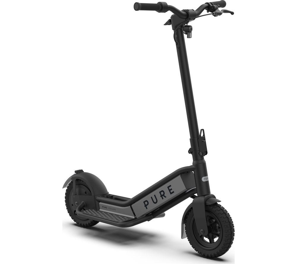 PURE ELECTRIC Pure Escape Folding Electric Scooter - Black, Black