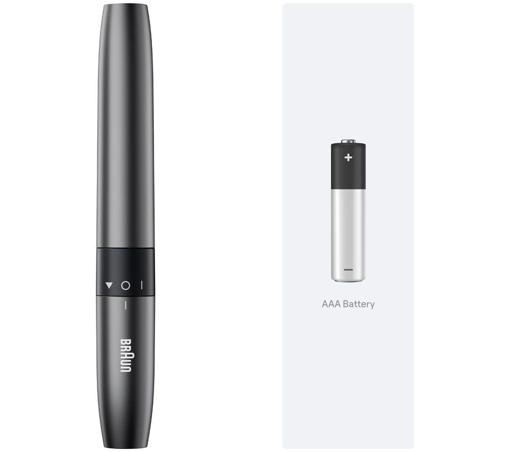 BRAUN BRN EN20 Wet & Dry Nose & Ear Precision Trimmer - Grey, Silver/Grey