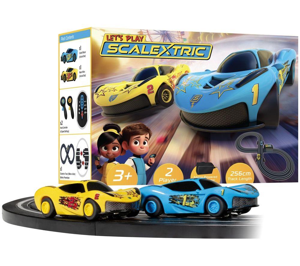 SCALEXTRIC G1189M My First Let's Play Race Car Set, Blue,Yellow
