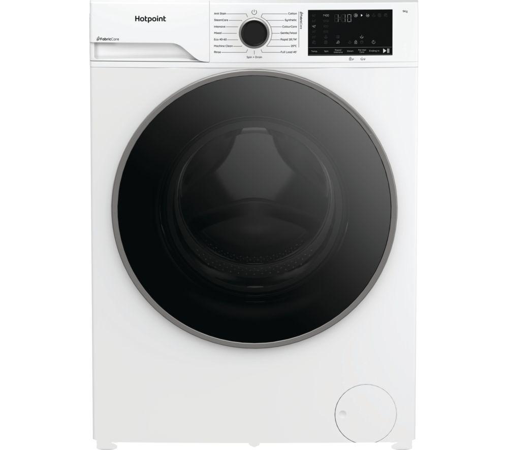 HOTPOINT FabricCare HBCA 93 CARE UK 9 kg 1400 Spin Washing Machine - White, White