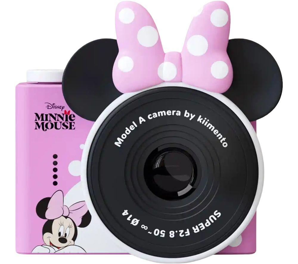 KIIMENTO Disney Minnie Mouse Mini Digital Camera - Pink, Black & White