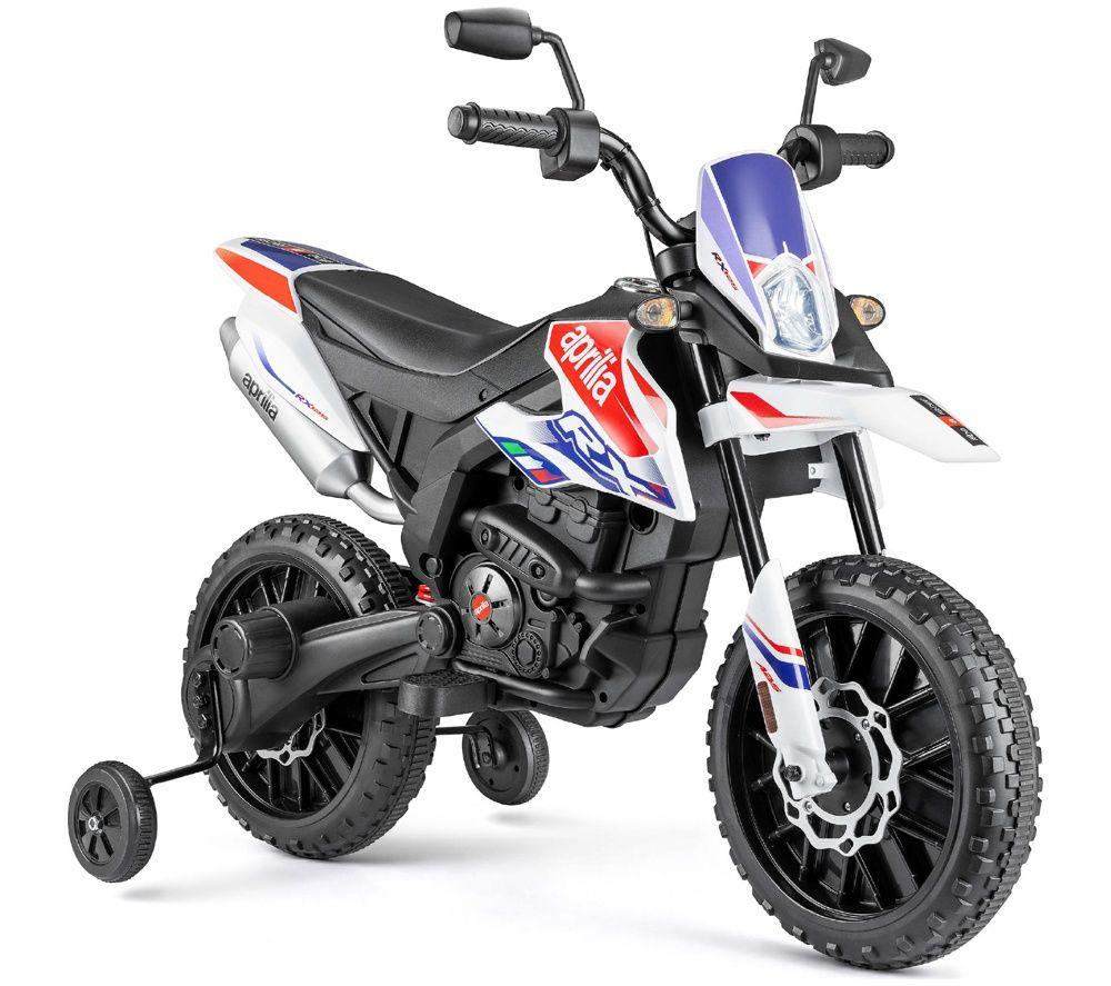 XOOTZ Aprilia 12V Kids Electric Ride-On Bike - White, White