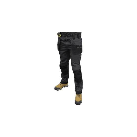 DeWalt Aspen Ripstop Stretch Holster Pocket Trousers Grey/Black 34" L