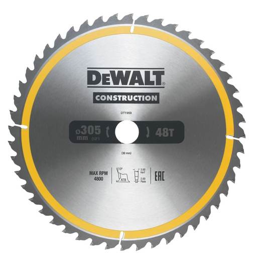 DEWALT Wood Circular Saw Blade 305mm x 30mm 48T