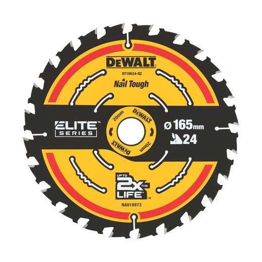 DEWALT Wood Extreme 2nd Fix Circular Saw Blade 165mm x 20mm 24T