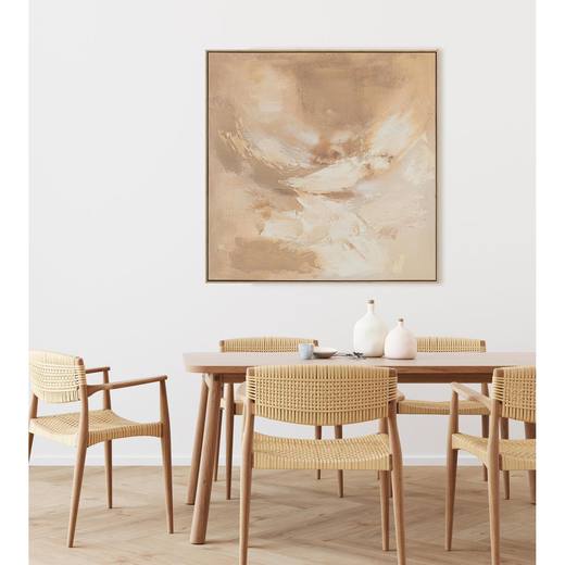 Dimensional Hand Painted Abstract Art - Neutral