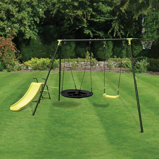 Double Swing with Slide Playset - Green