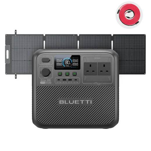Elite 200 V2 Portable Power Station with 200W Solar Panel,For Home&Outdoor Power
