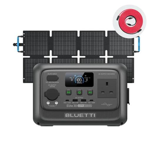 Elite 30 V2 + 60W 288Wh 600W Portable Power Station Solar Generator for Trip