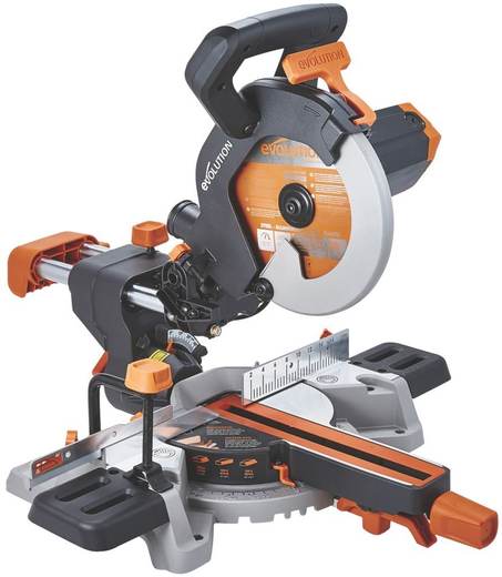 Evolution R210SMS 210mm Electric Single-Bevel Sliding Multi-Material Mitre Saw 220-240V
