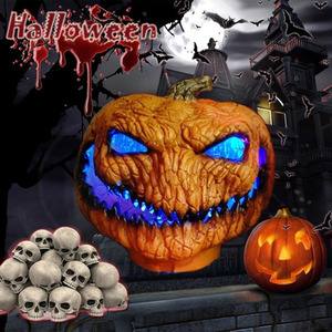 Halloween Spooky Pumpkin with LED - Orange