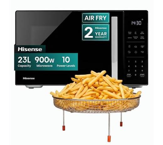 HISENSE H23MOBS5HCUK 4-in-1 Compact Air Fryer Microwave with Grill - Black
