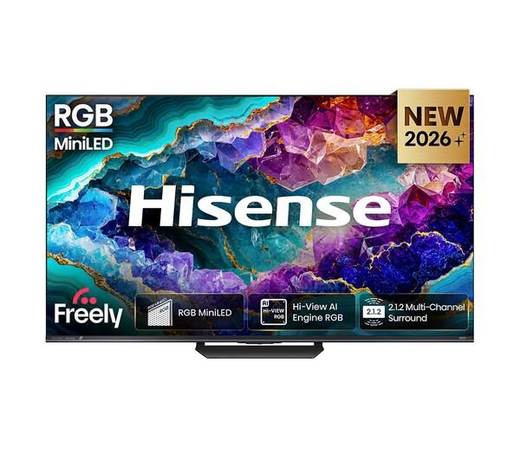 HISENSE UR8S 55" RGB Mini LED 4K 180Hz Smart AI TV with Freely - 55UR8STUK