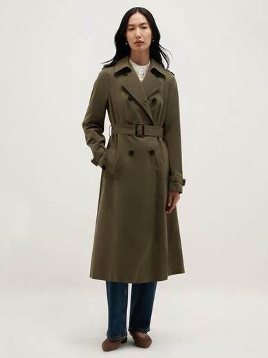 Hobbs Aria Trench Coat, Olive Green