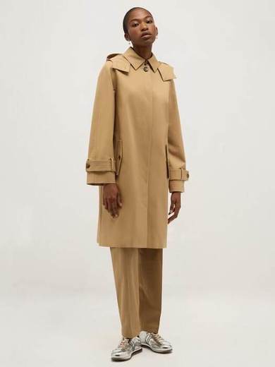 Hobbs Catherine Shower Resistant Hooded Trench Coat, Beige
