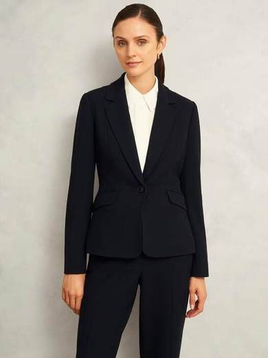 Hobbs Ivy Single Button Blazer, Navy