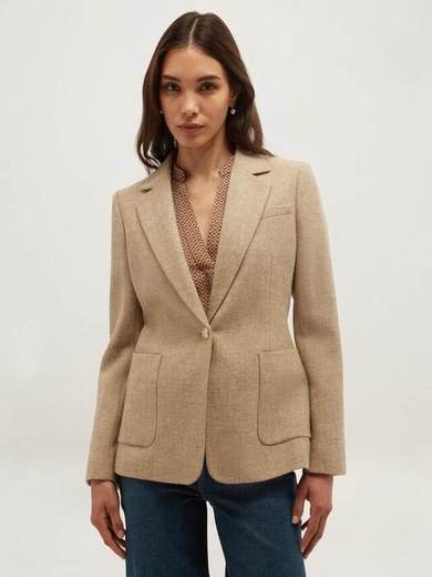 Hobbs Lilla Wool Blazer, Brown
