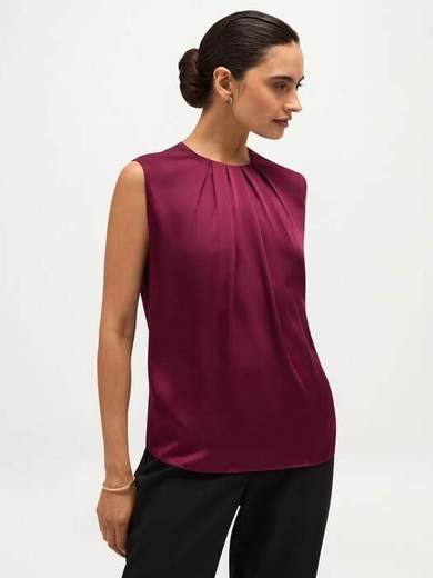 Hobbs Rosanne Sleeveless Blouse, Purple