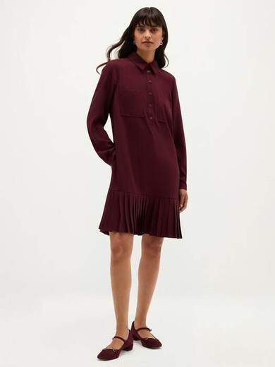 Hobbs Tina A-Line Mini Dress, Purple