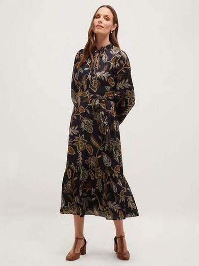 Hobbs Vespa Dress, Navy/Multi