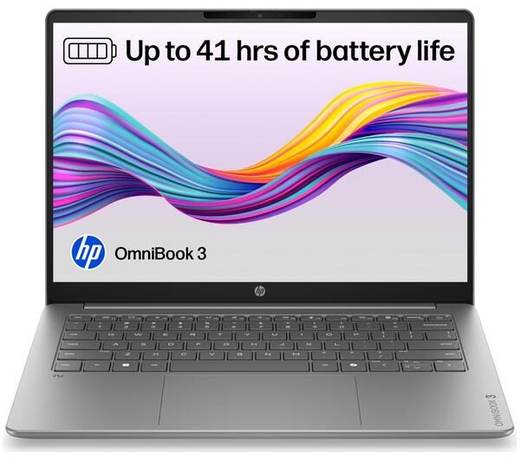 HP OmniBook 3 OLED 14" Laptop - Snapdragon X, 512 GB SSD, Silver