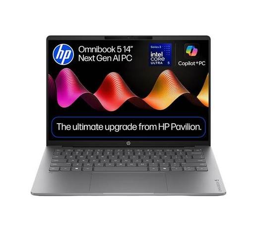 HP OmniBook 5 NGAI 14" Laptop - Intel® Core™ Ultra 5, 512 GB SSD, Silver