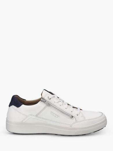 Josef Seibel Maddox 07 Leather Lace Up Trainers, White