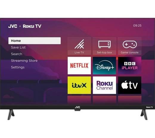 JVC LT-32CR250 Roku TV 32" Smart HD Ready HDR LED TV