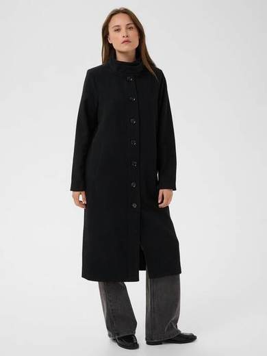 KAFFE Kafanny Wool Blend Pea Coat, Black Deep