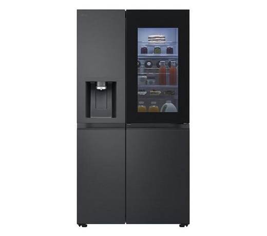LG InstaView GSXE91EVAD American-Style Smart Fridge Freezer - Black Steel