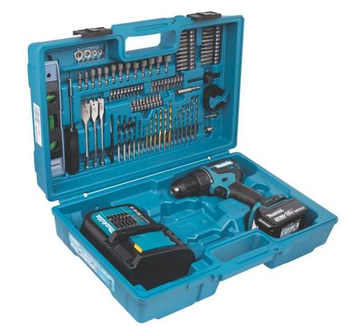 Makita DHP490SFX2 18V 1 x 3.0Ah Li-Ion LXT Brushless Cordless Combi Drill & Drill Bit Set