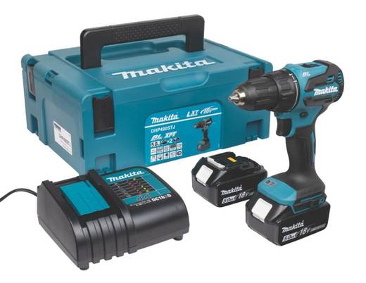 Makita DHP490STJ 18V 2 x 5.0Ah Li-Ion LXT Brushless Cordless Combi Drill