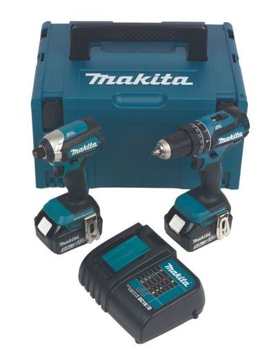 Makita DLX2283STJ 18V 2 x 5.0Ah Li-Ion LXT Brushless Cordless Twin Kit