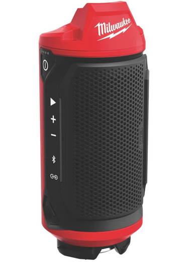Milwaukee M12 SPEJSG2-0 Gen 2 12V Li-Ion RedLithium Cordless Bluetooth Speaker + 3A 1-Outlet Type C USB Charger - Bare