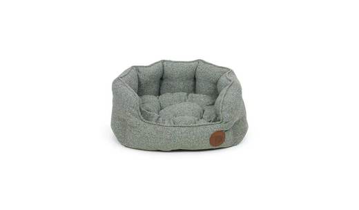 Petface Sage Herringbone Oval Dog Bed - Small